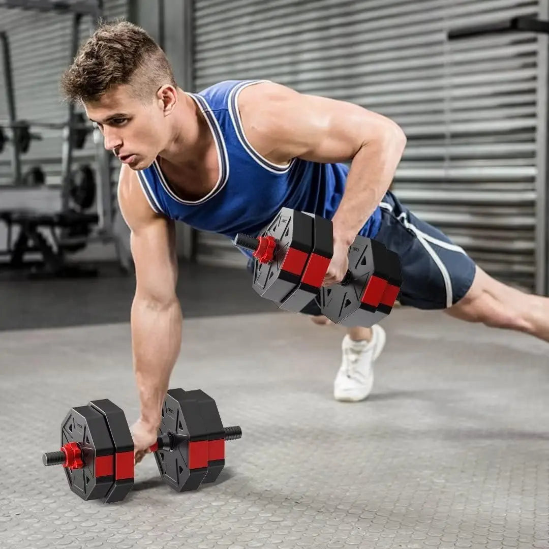 Adjustable Dumbbell To Barbell Home Gym Fitness Set