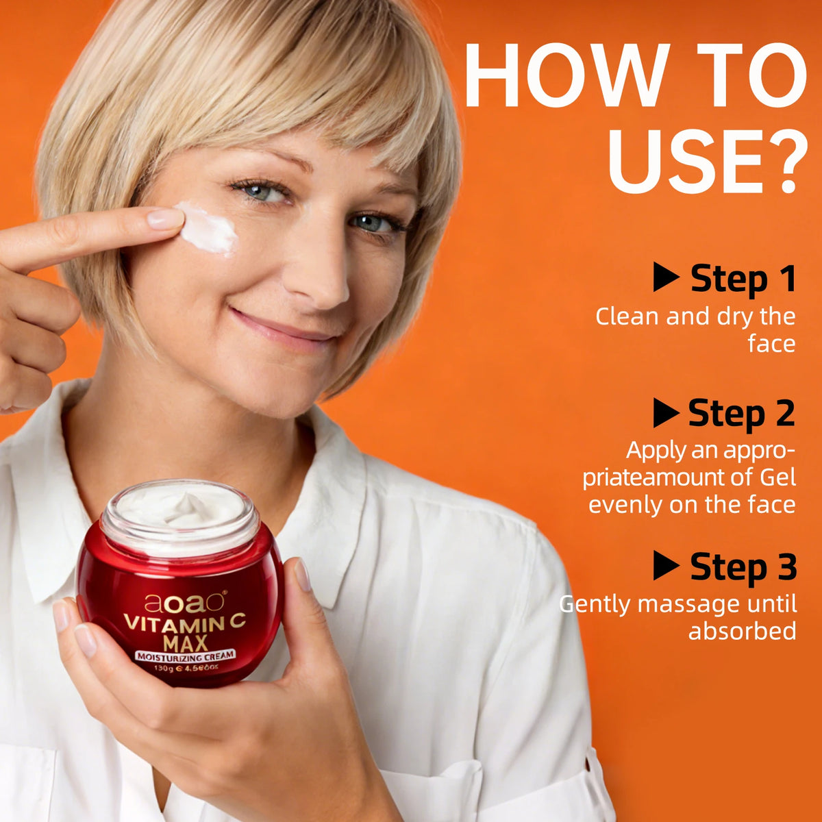 Aoao Vitamin C Face Cream Hydrating Brightening Moisturizer
