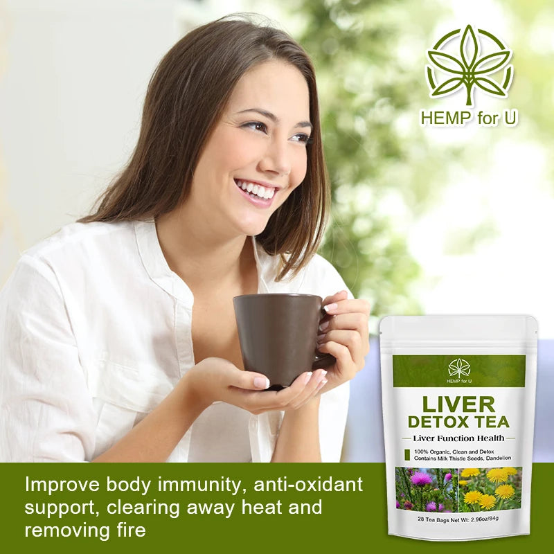 Imatchme Liver Cleanse Detox Herbal Tea With Milk Thistle