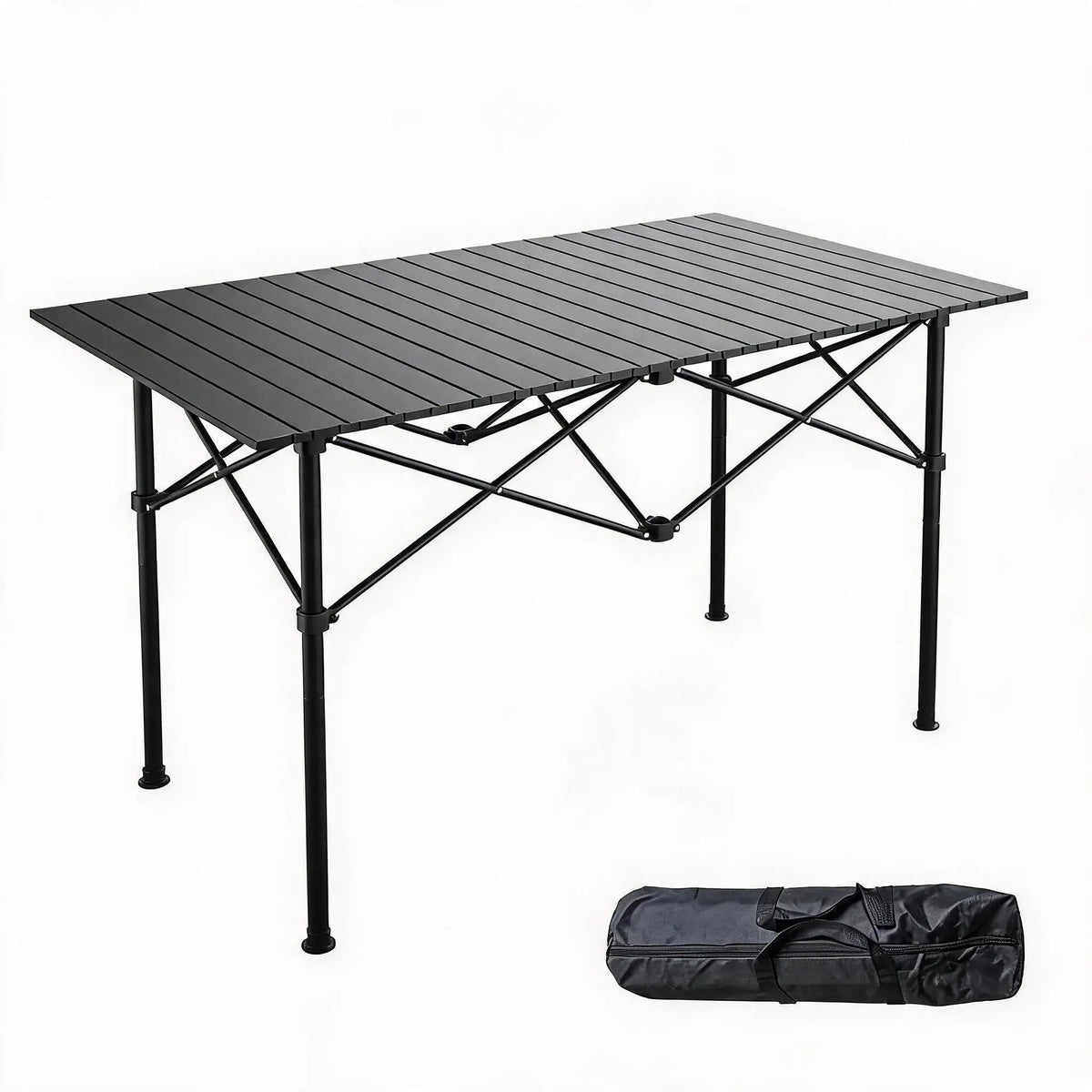 HiMISS Portable Folding Aluminum Camping Table With Carry Bag