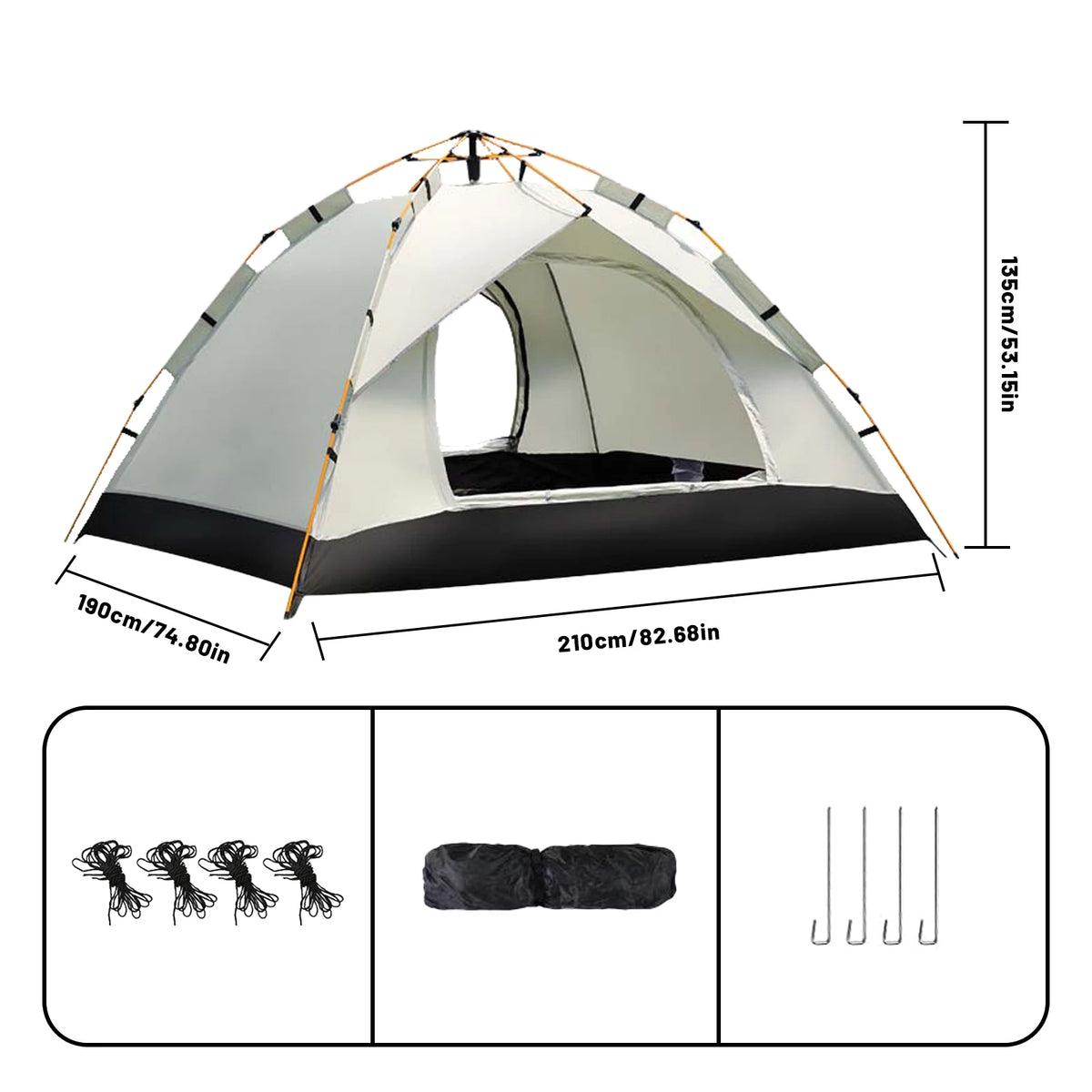 Pakicetus Instant Auto Pop Up Sun and Rain Shelter Tent