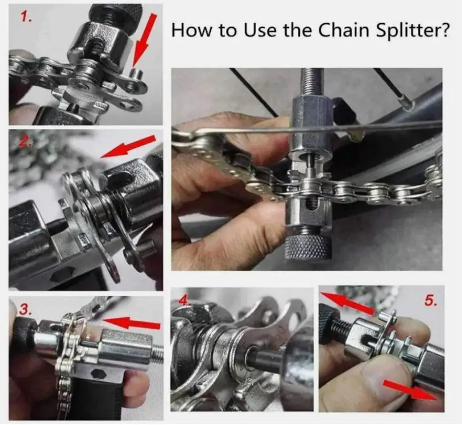 Complete Bicycle Tool Kit for Chain Breaker and Crank Removal