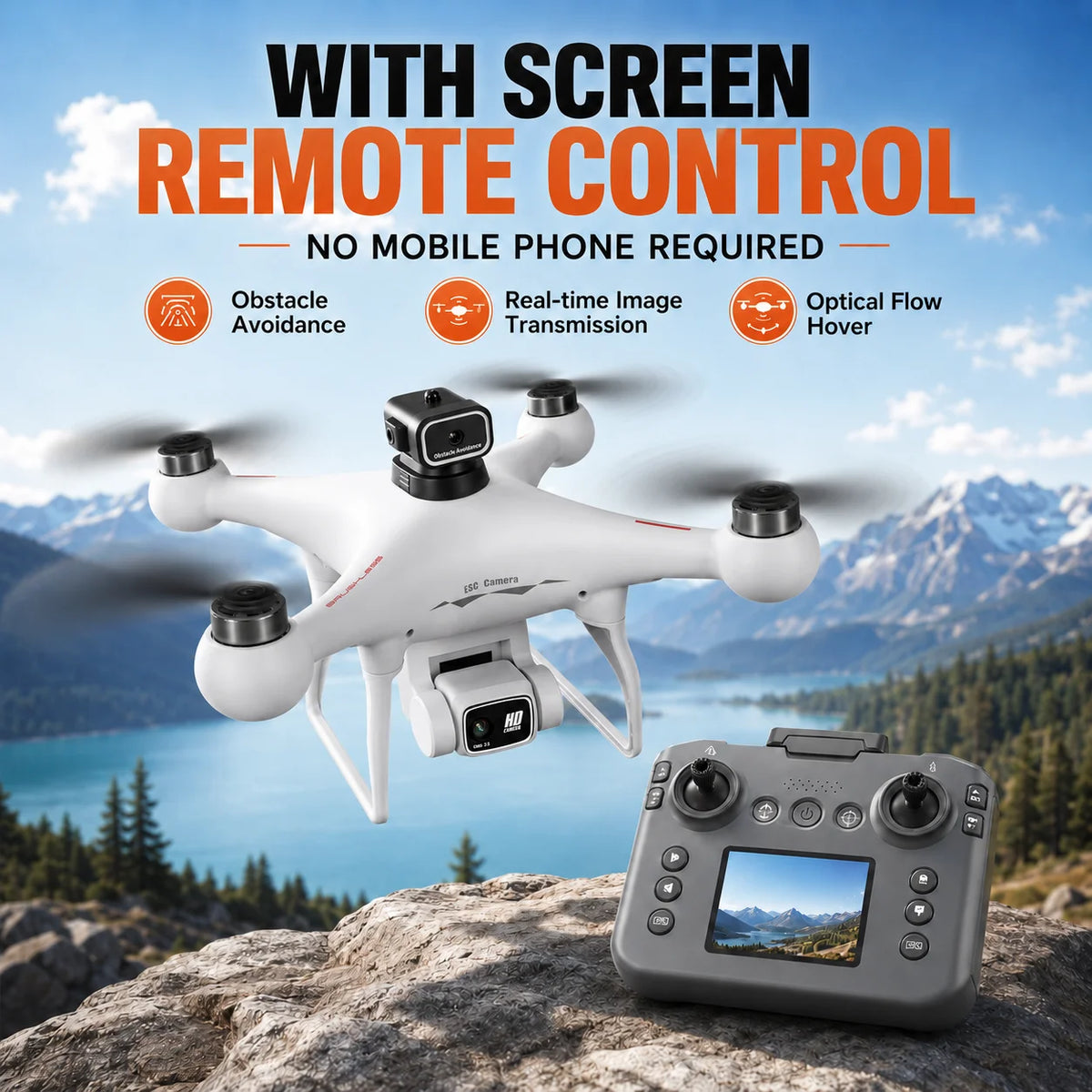 ZNLYRION Brushless RC Drone With Dual Camera And WiFi FPV