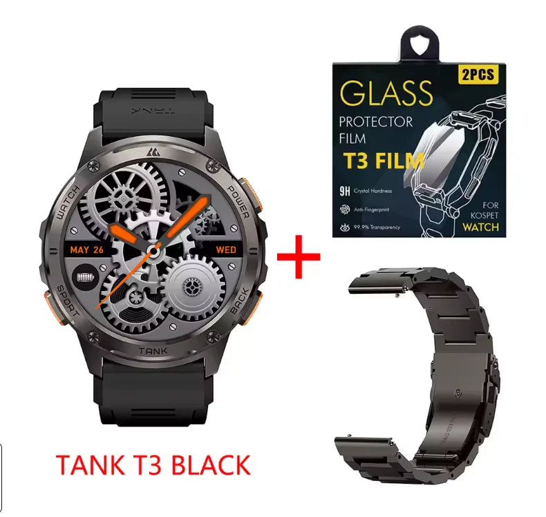 KOSPET TANK T3 Smartwatch With Bluetooth Calling And Fitness Tracking