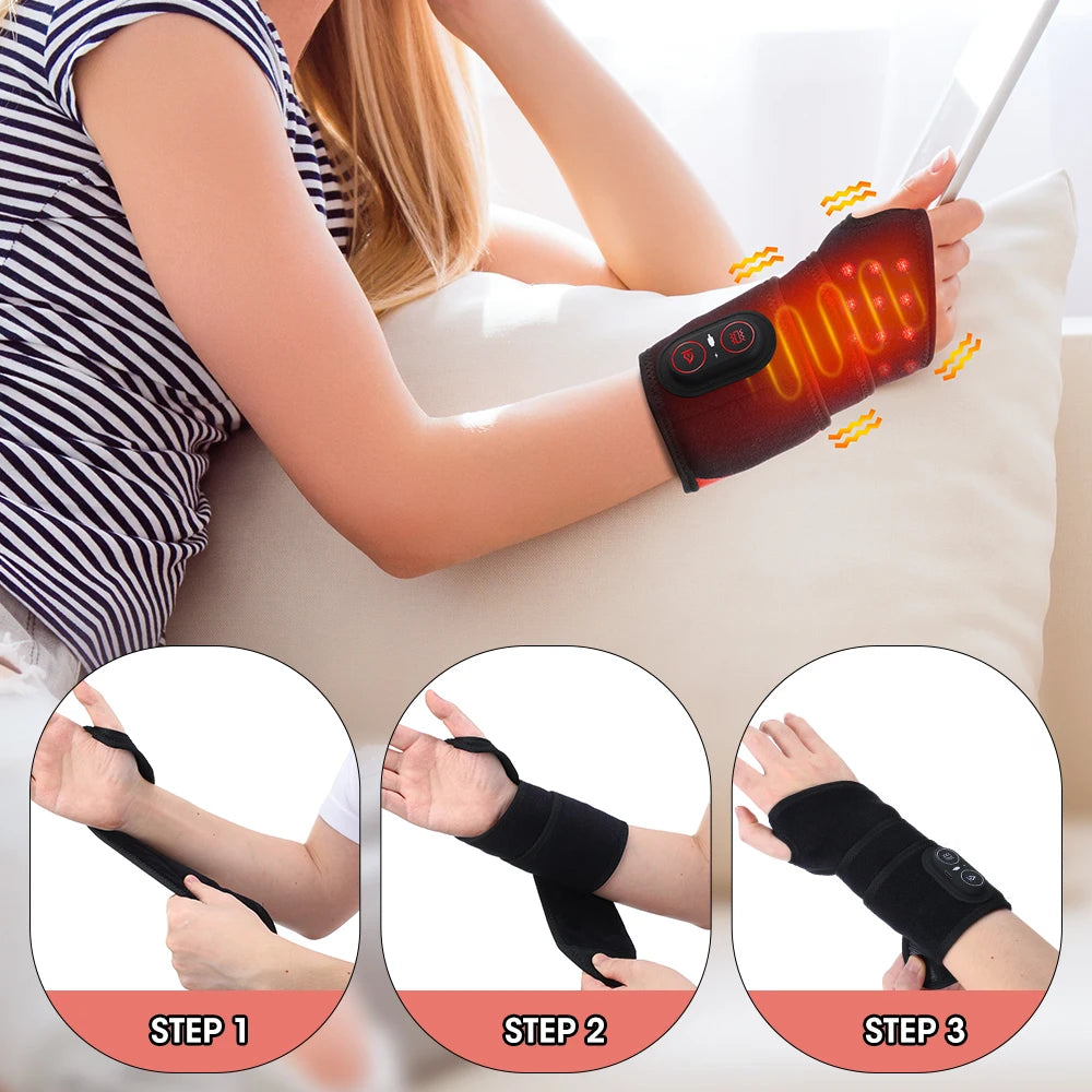 Hailicare LED Red Light Vibration Heating Wrap For Joints