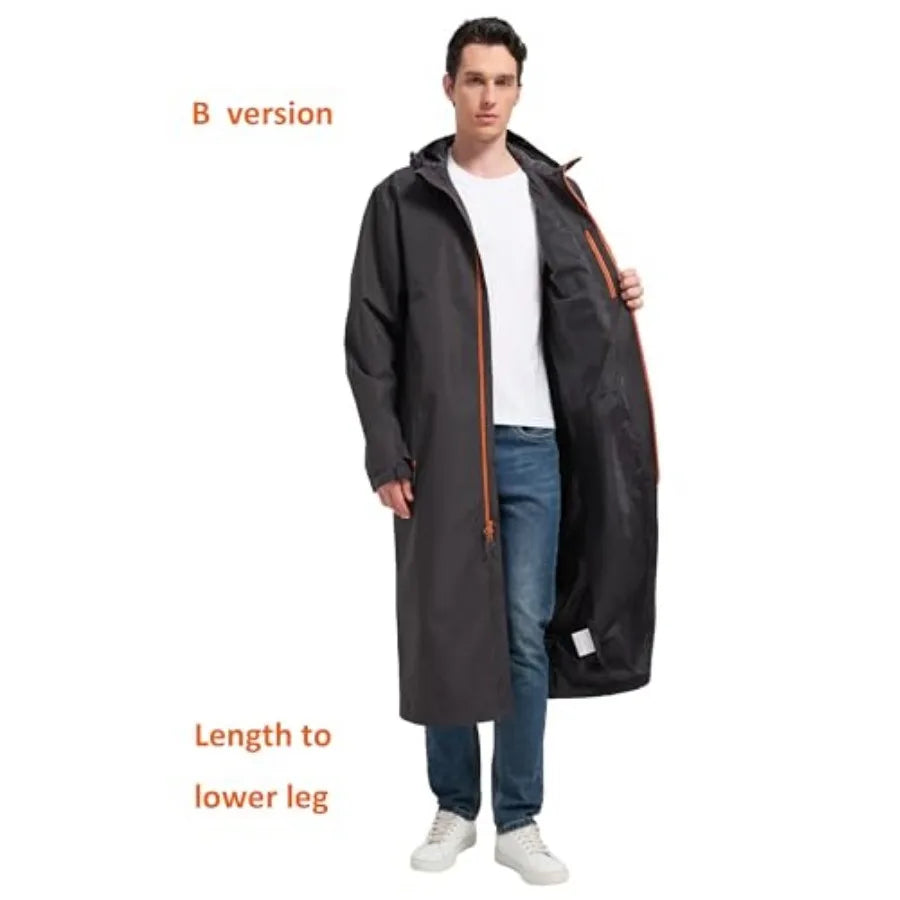 Waterproof Breathable Mens Rain Jacket With Hood And Mesh Lining