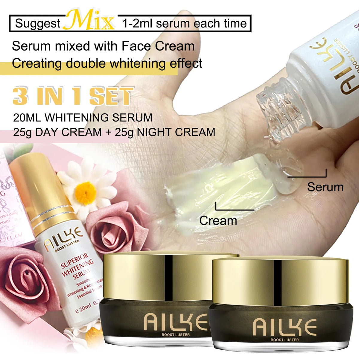 AILKE Whitening Face Cream Reduces Dark Spots And Melanin