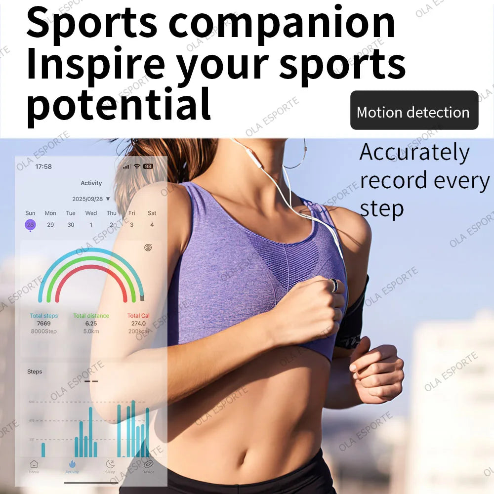 Ola Esporte Smart Ring Heart Rate Blood Oxygen Monitor