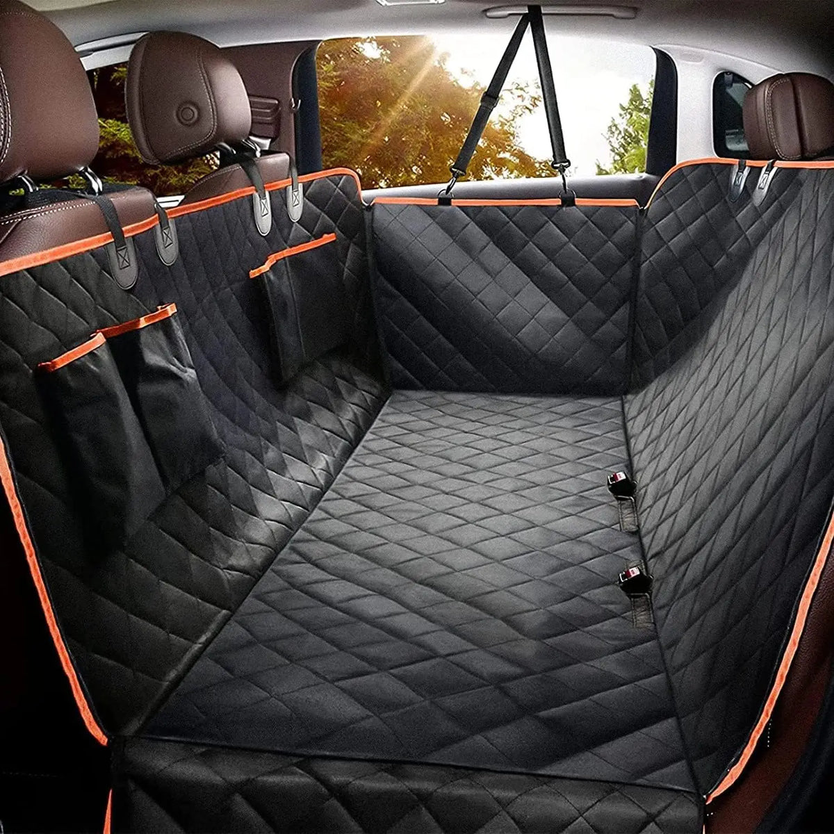 Pet Car Hammock Multi-Functional Pet Car Hammock for Back Seat Dogs Cars SUVs Trucks Waterproof Protector Best 2026