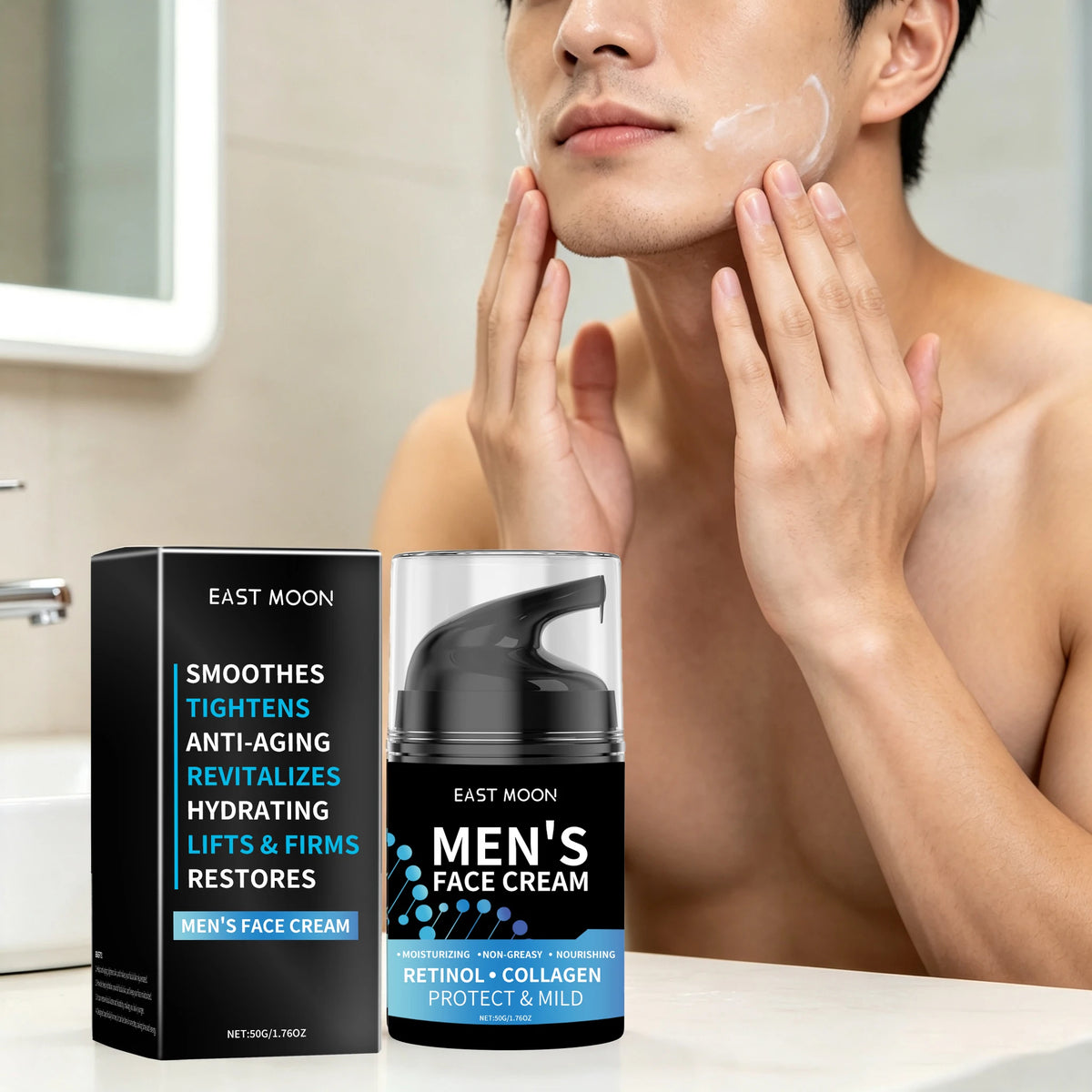 Retinol Men Face Cream for Hydrating and Tightening Skin