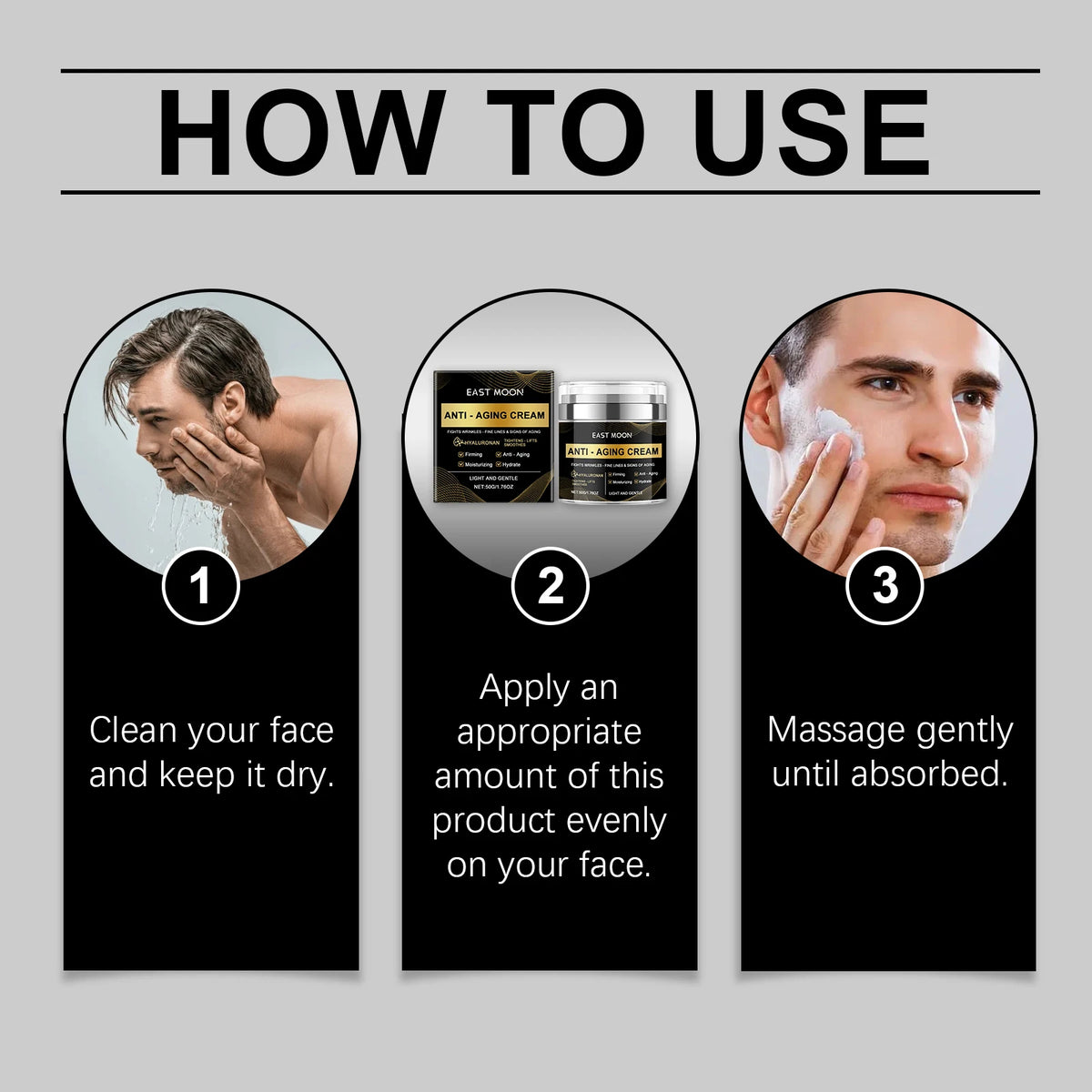 50G Men Face Cream Deep Moisturizing Nourishing Pores Improve Skin Texture Boosts Elasticity Smoothing Lifting Fade Fine Lines Firming Men 's Facial Cream