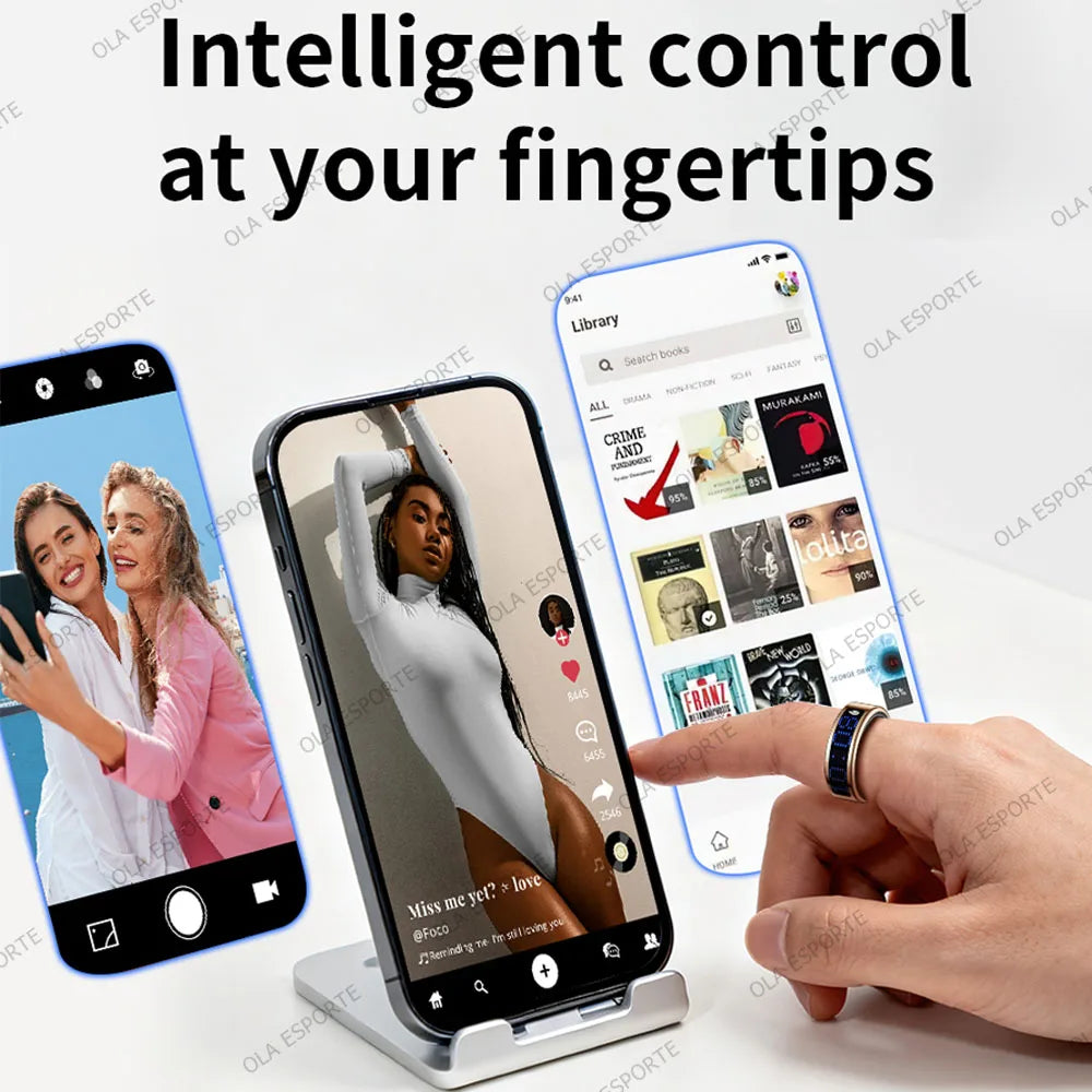 Ola Esporte Smart Ring Heart Rate Blood Oxygen Monitor