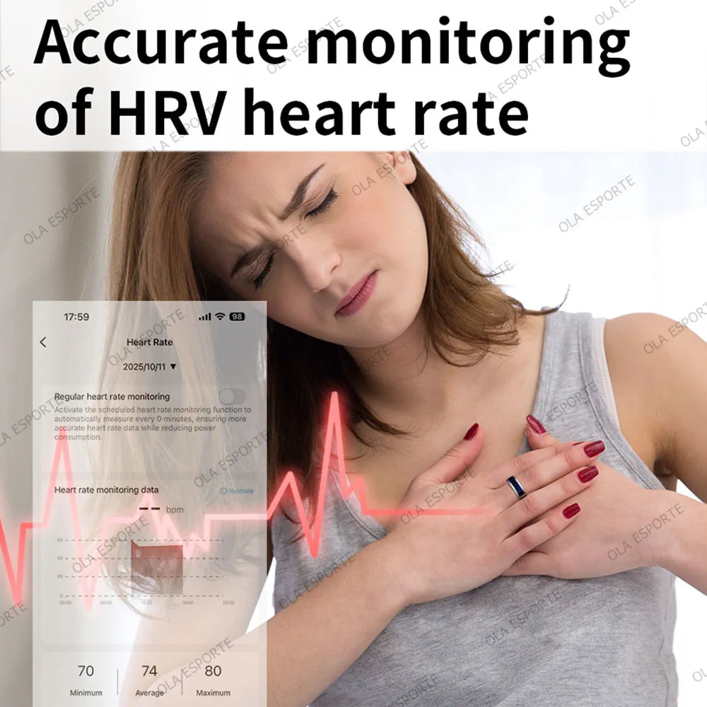 Ola Esporte Smart Ring Heart Rate Blood Oxygen Monitor