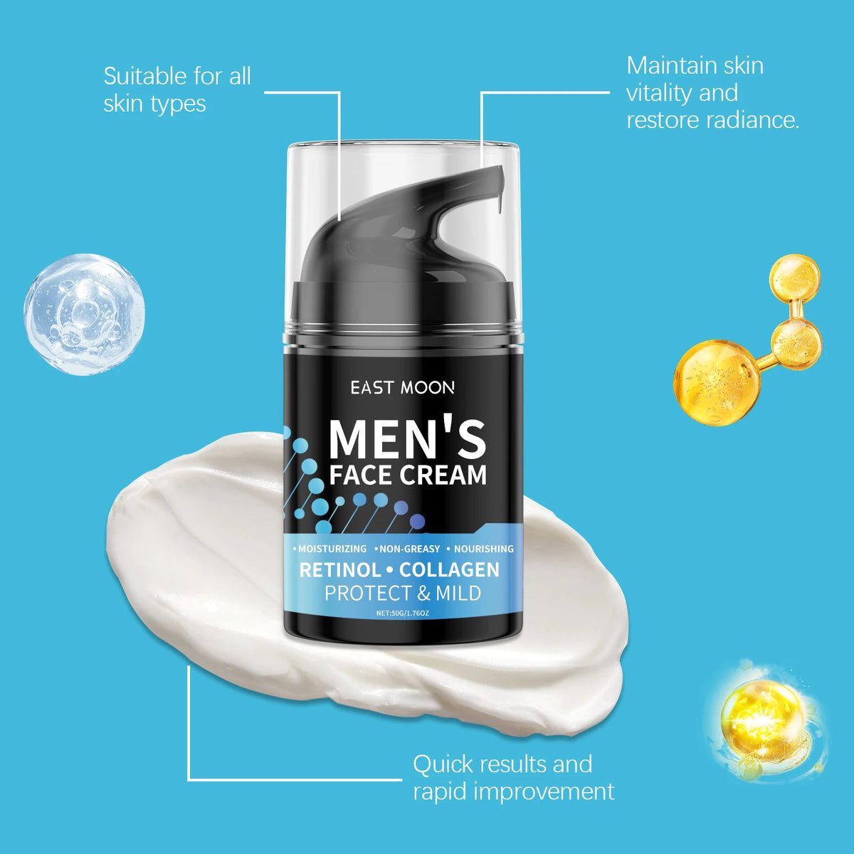 Retinol Men Face Cream for Hydrating and Tightening Skin