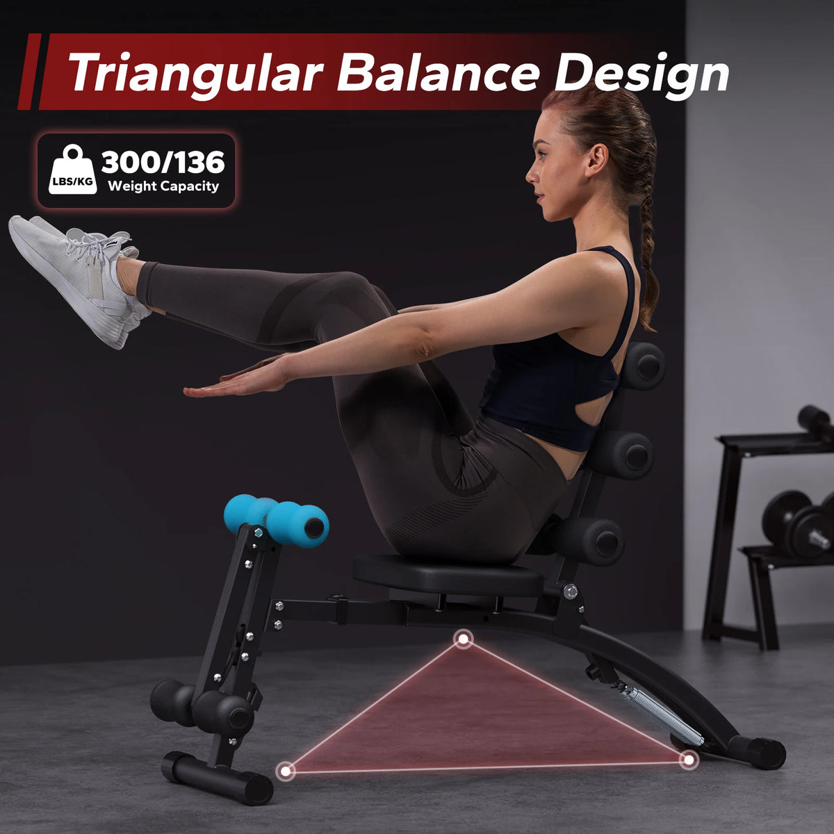 MERACH Adjustable Ab Trainer Bench For Home Gym Strength Training