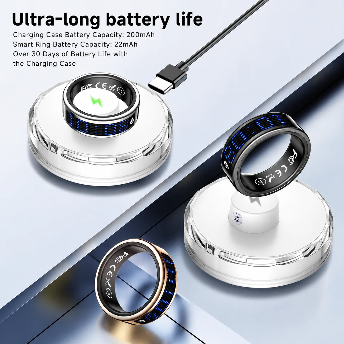 Ola Esporte Smart Ring Heart Rate Blood Oxygen Monitor