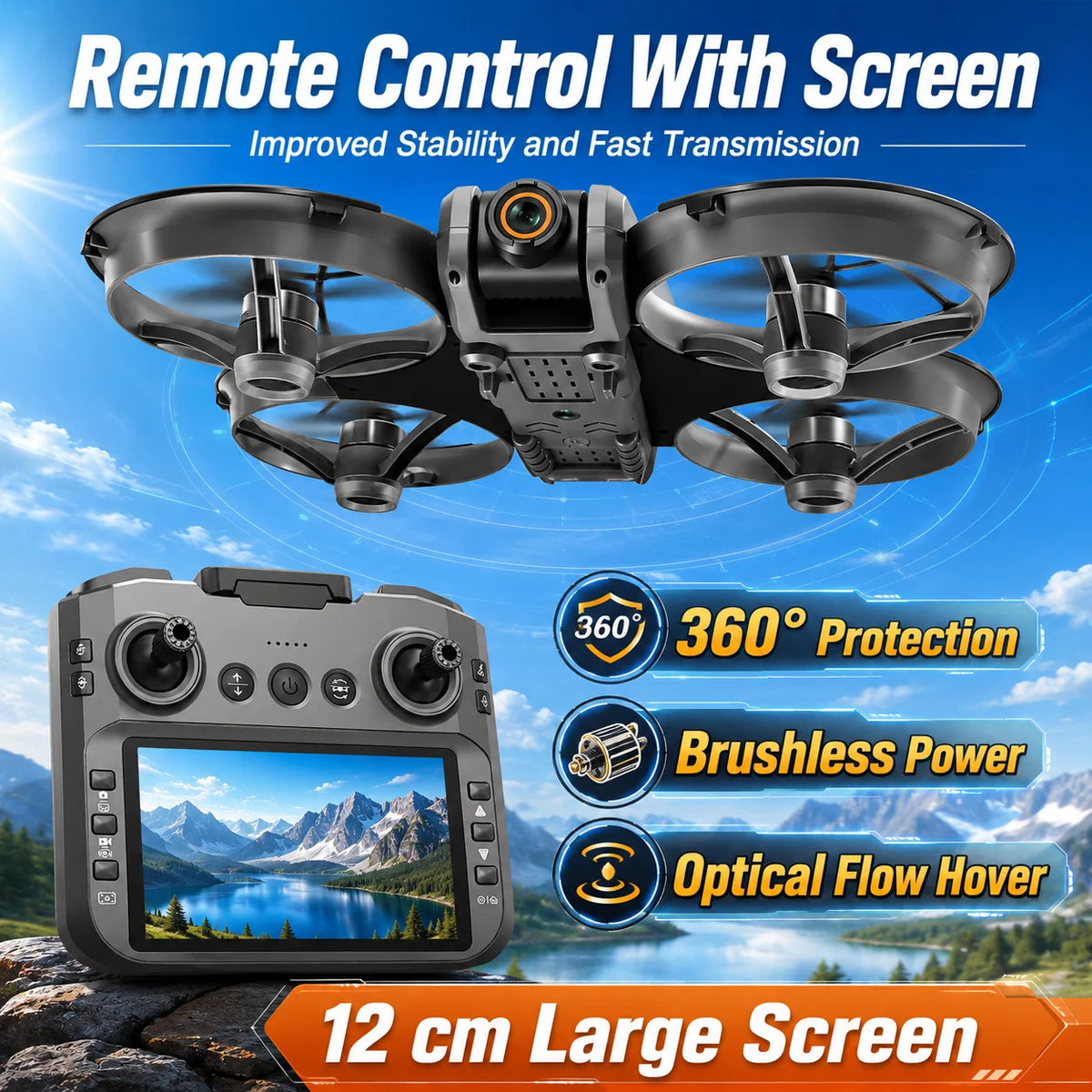 ZNLYRION 8K Dual Camera RC Drone Brushless Motor Obstacle Avoidance