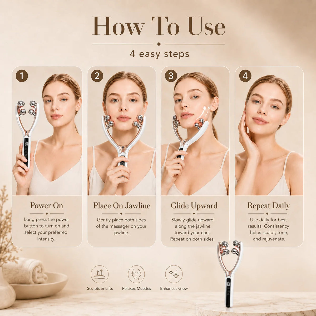 Electric Facial Roller Massager