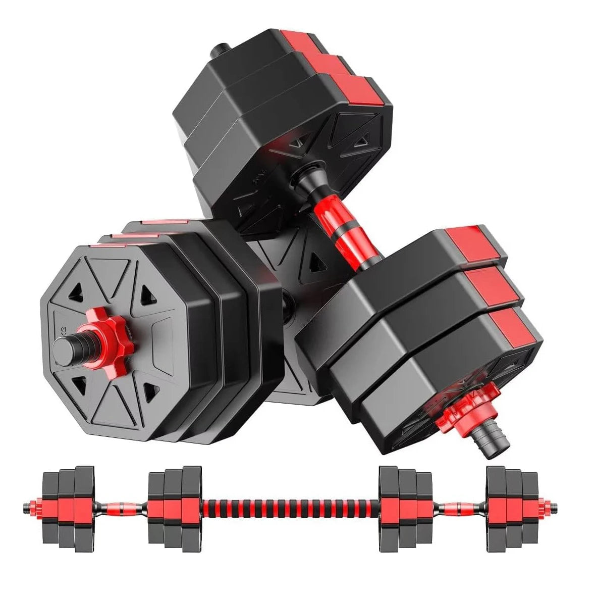 Adjustable Dumbbell To Barbell Home Gym Fitness Set
