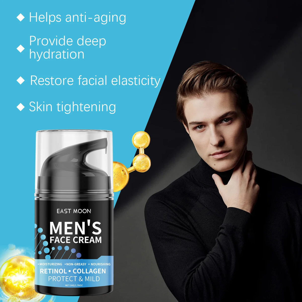 Retinol Men Face Cream for Hydrating and Tightening Skin