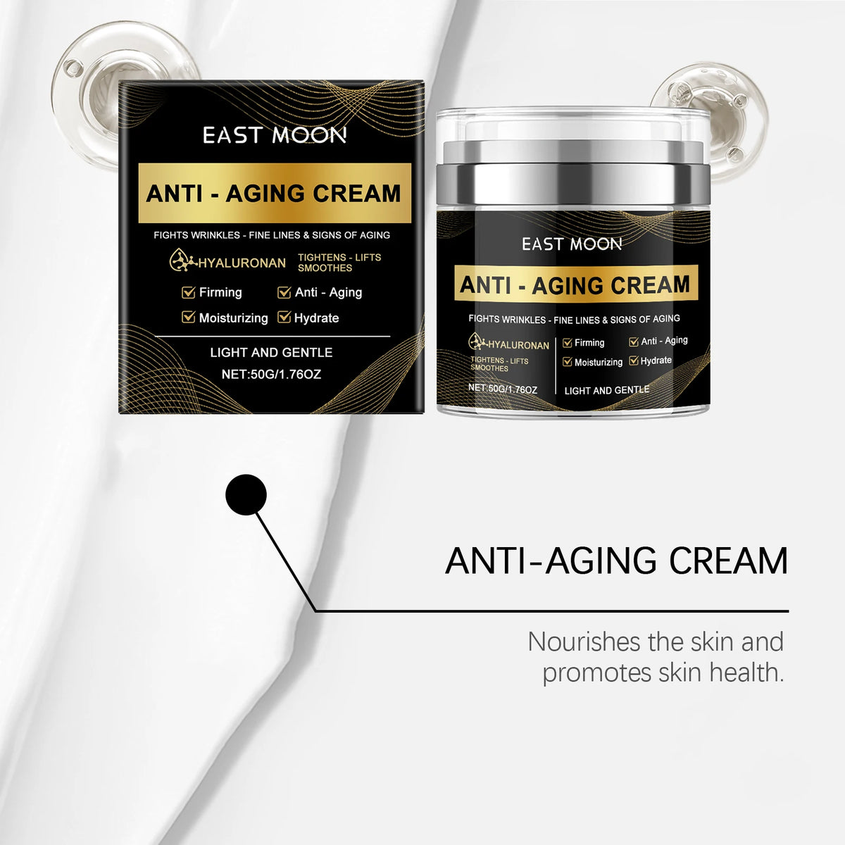 50G Men Face Cream Deep Moisturizing Nourishing Pores Improve Skin Texture Boosts Elasticity Smoothing Lifting Fade Fine Lines Firming Men 's Facial Cream