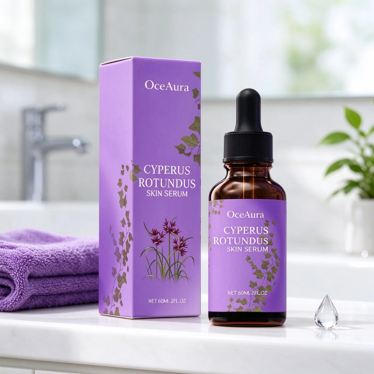 OceAura Hair Removal Care Oil Quick Absorption Moisturize Skin Reduce Discomfort Non Greasy Light Texture Cyperus Rotundus Serum