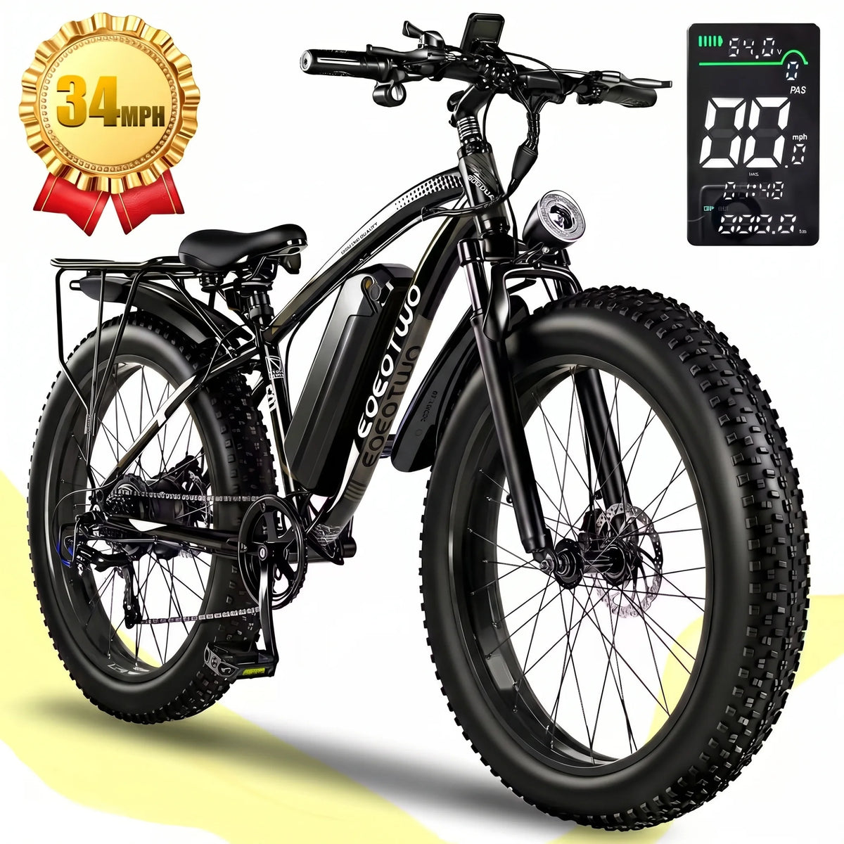 Eoeotwo 1000W Fat Tire Electric Bike For Adult Commuters