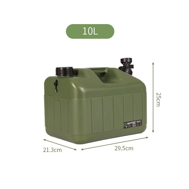 Collapsible Water Tank Carrier With Spigot For Camping Hiking