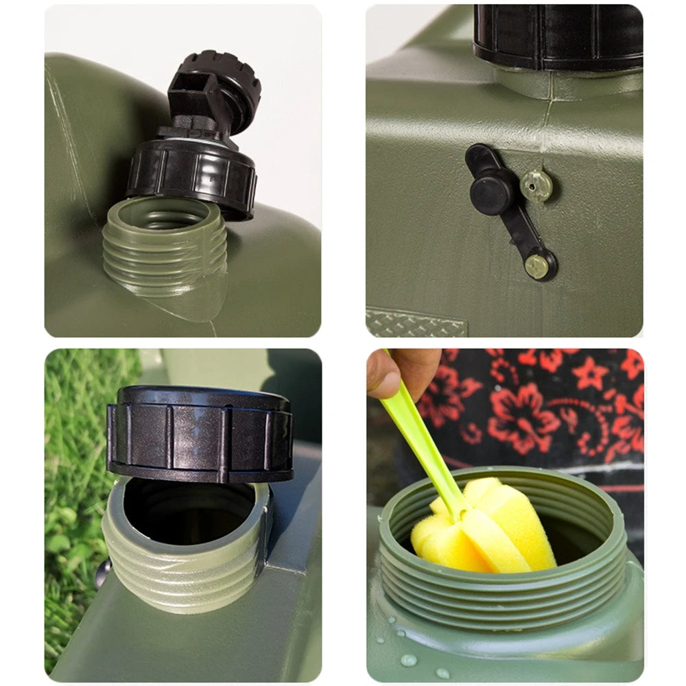 Collapsible Water Tank Carrier With Spigot For Camping Hiking