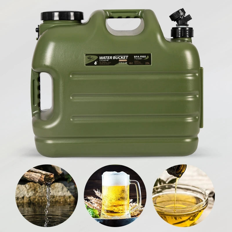 Collapsible Water Tank Carrier With Spigot For Camping Hiking