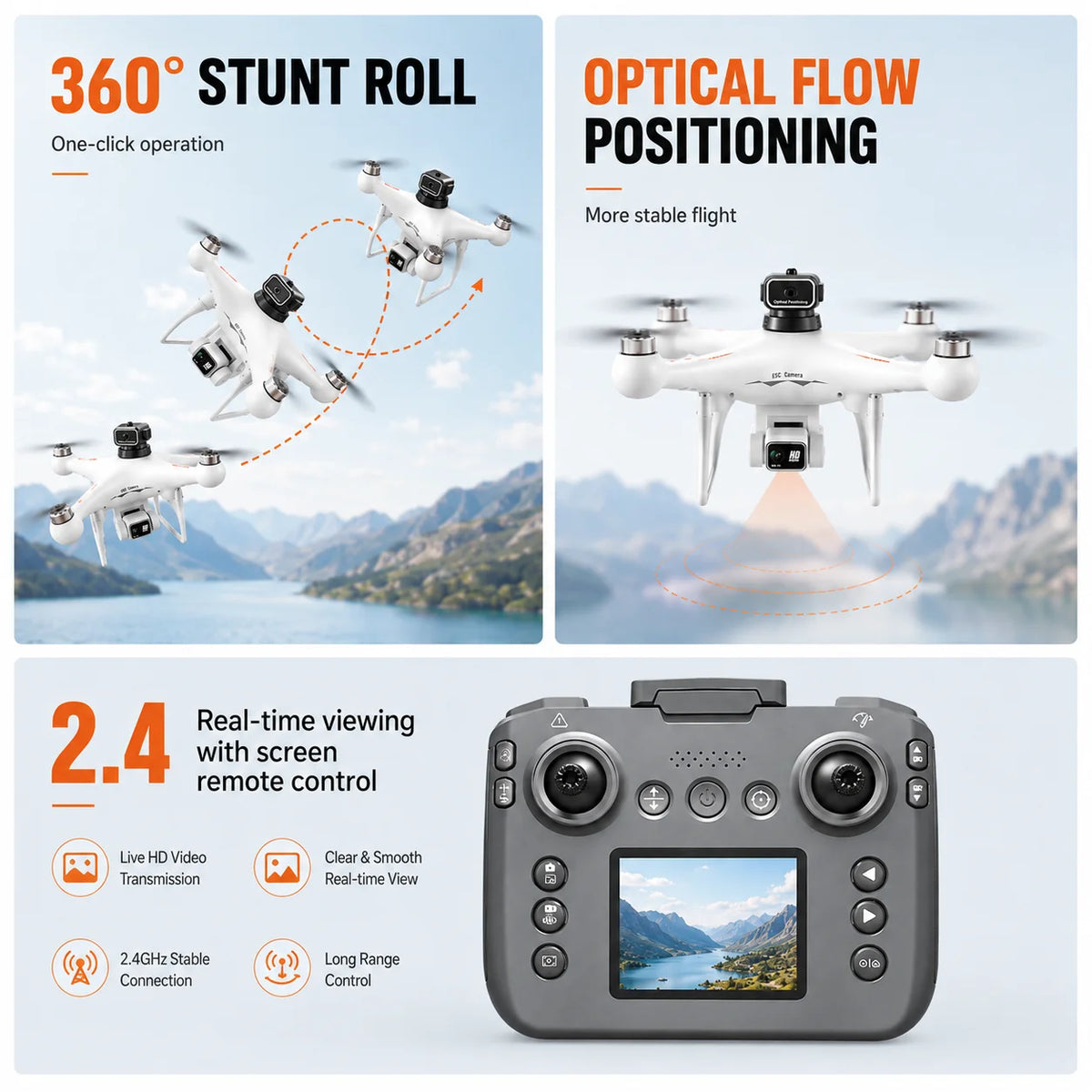 ZNLYRION Brushless RC Drone With Dual Camera And WiFi FPV