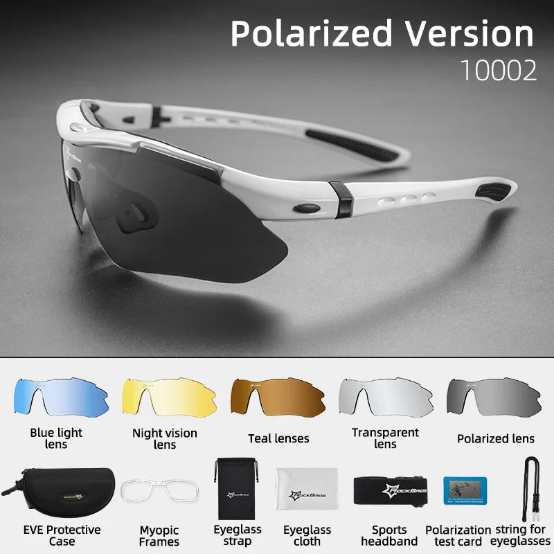 Rockbros Polarized Cycling Sunglasses With Replaceable Lenses