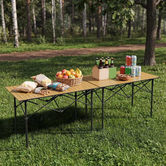 HiMISS Portable Folding Aluminum Camping Table With Carry Bag