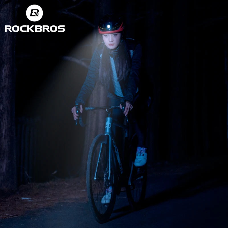 Rockbros Rechargeable Led Cycling Helmet For Night Safety
