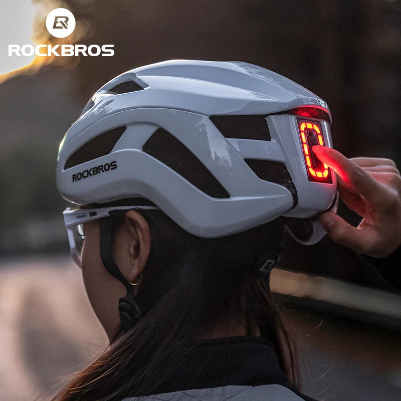 Rockbros Rechargeable Led Cycling Helmet For Night Safety