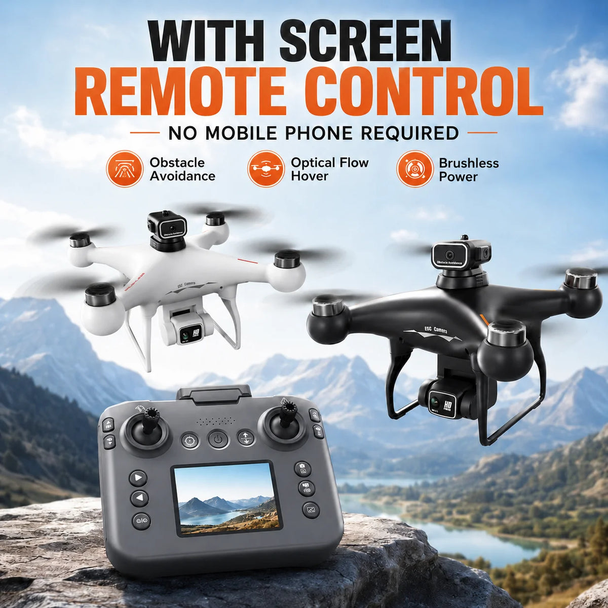 ZNLYRION Brushless RC Drone With Dual Camera And WiFi FPV