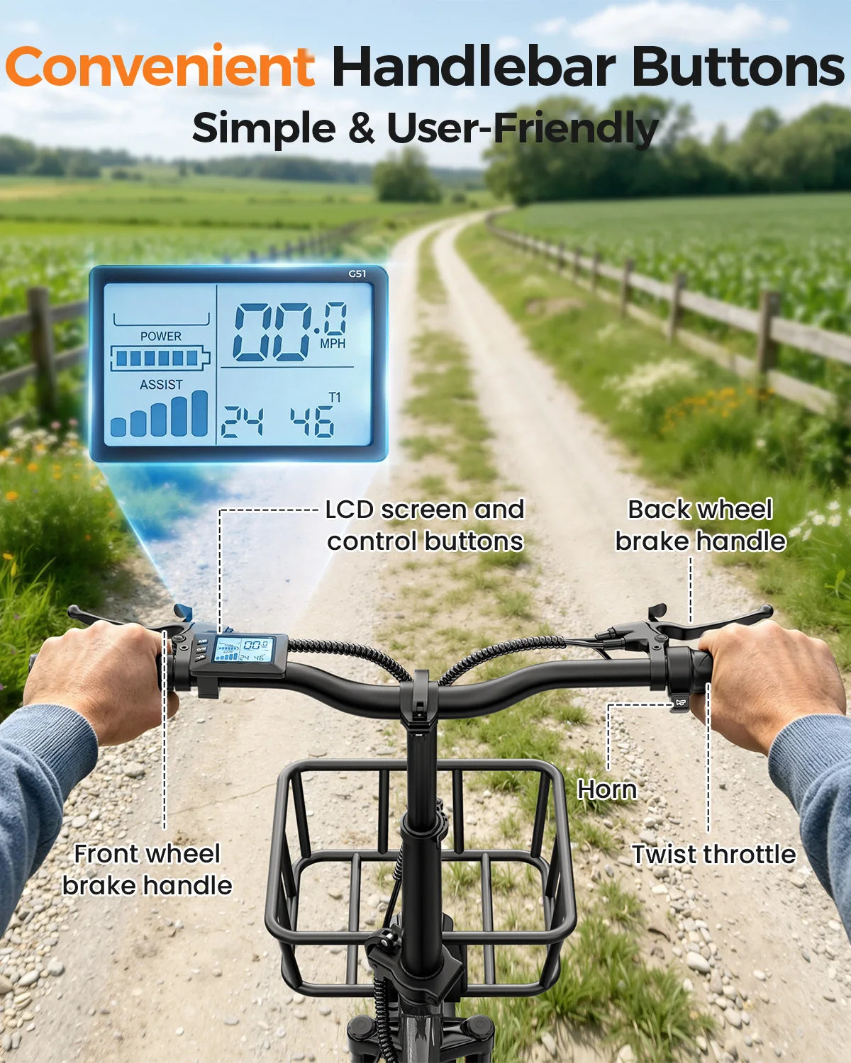 Adult Folding Electric Tricycle With 1200W Motor And Fat Tires
