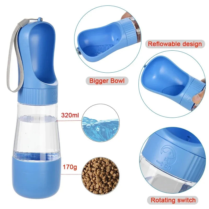 Portable Glass Pet Water Bottle Dogs Travel Drinking Dispenser