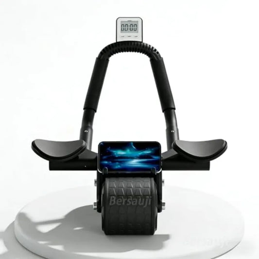 2026 Upgraded Ab Roller Wheel with Knee Mat andTimer - Automatic Rebound Abdominal Wheel with Elbow Support, Abs Workout Equipm