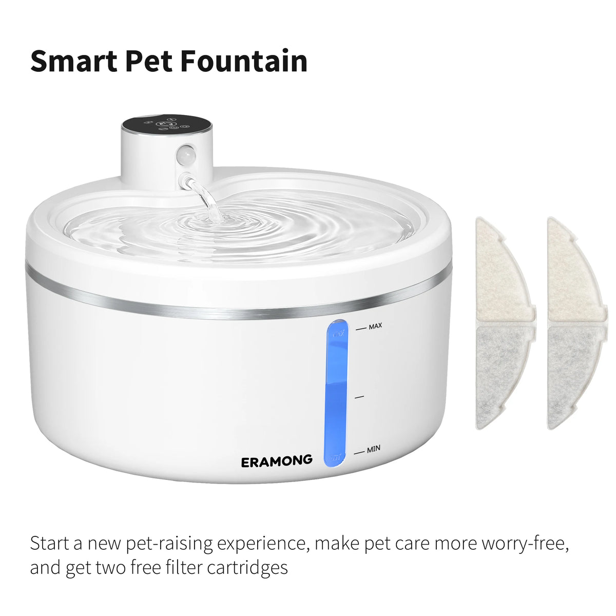 ERAMONG Wireless Intelligent Pet Water Fountain Dispenser