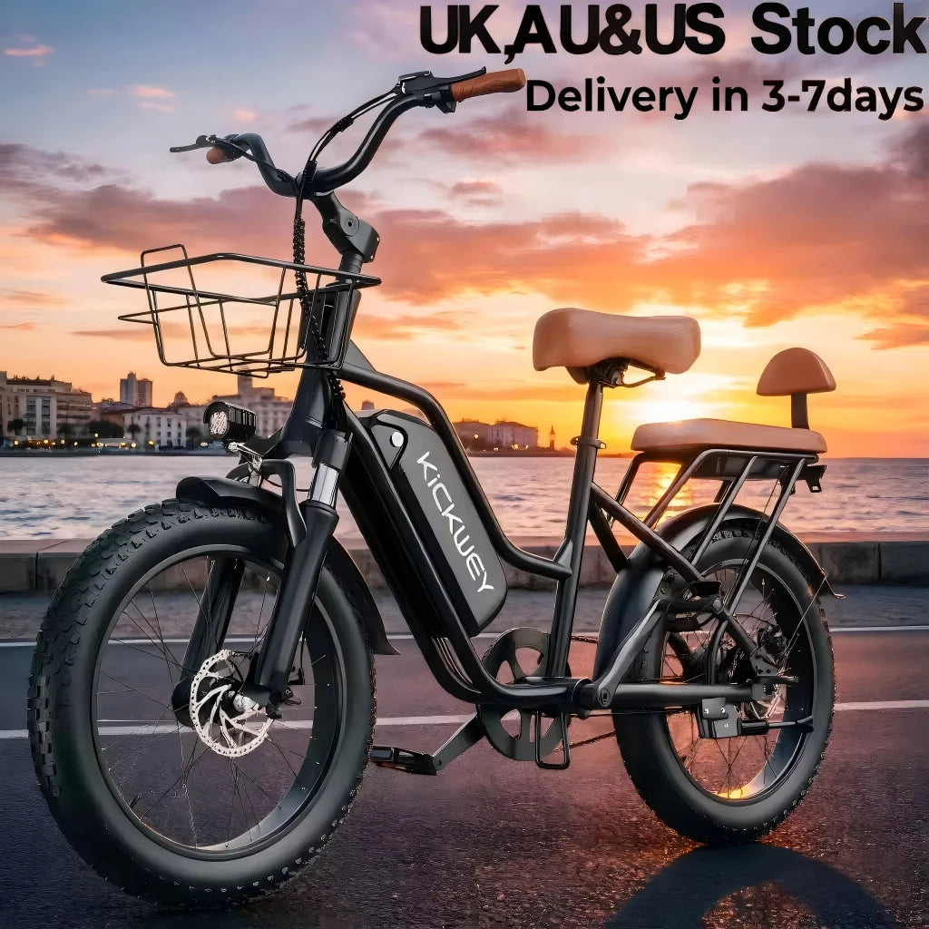 Kickwey Fat Tire Electric Mountain Bike With High Performance Motor