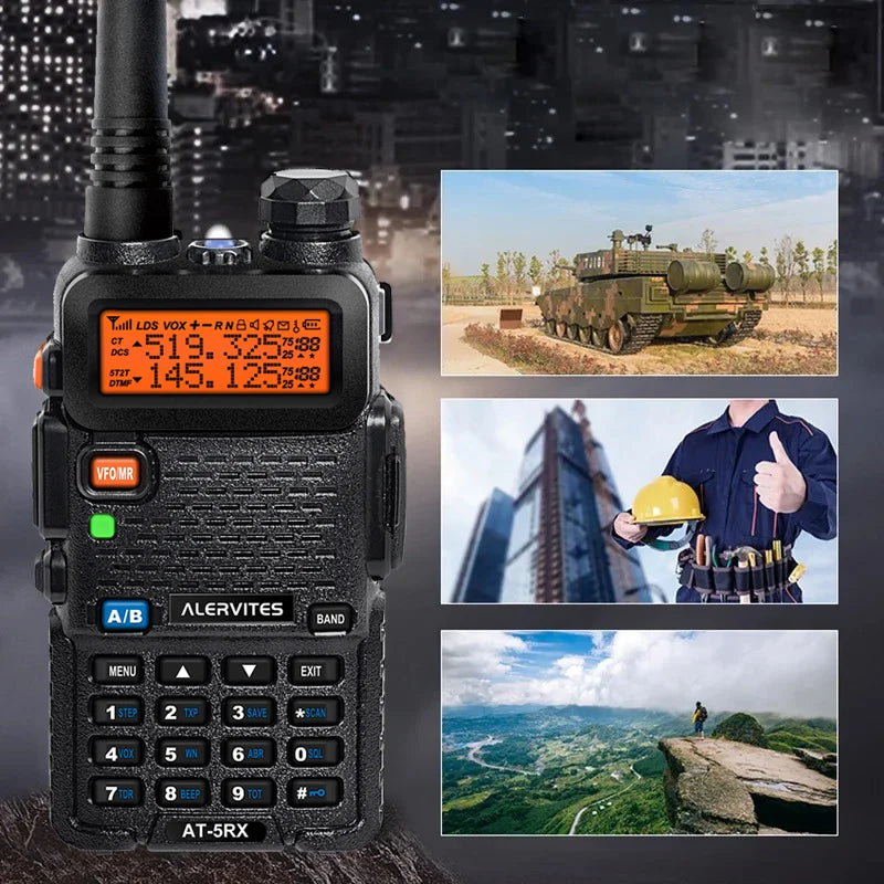 ALERVITES AT-5RX Dual Band High Power Portable Two Way Radios