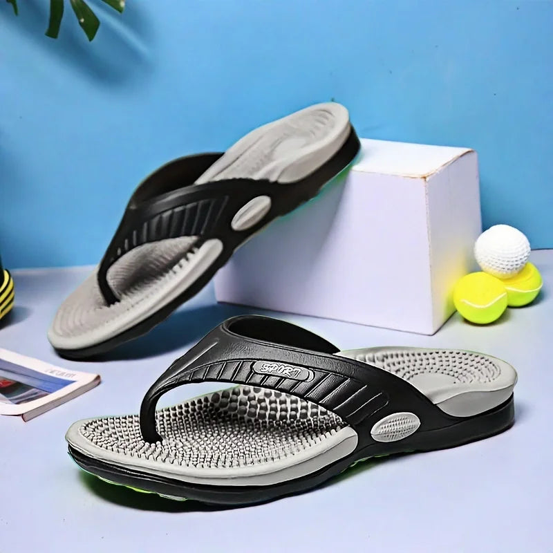 Mens Lightweight Arch Support Flip Flops Non Slip Thong Sandals