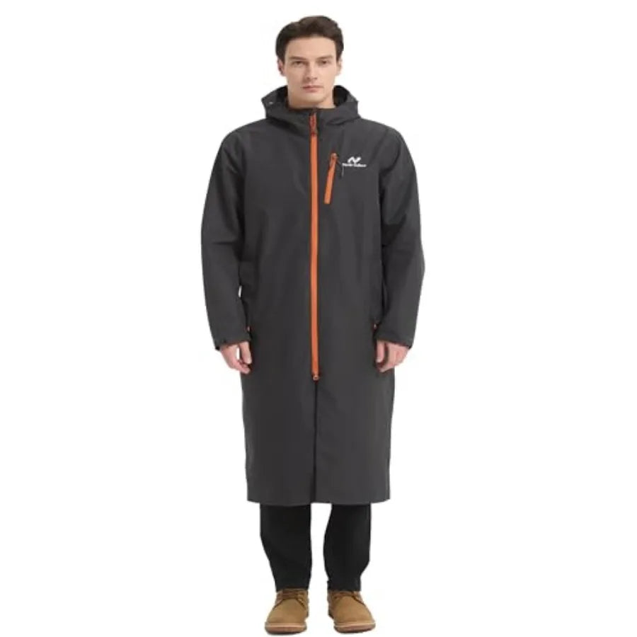 Waterproof Breathable Mens Rain Jacket With Hood And Mesh Lining