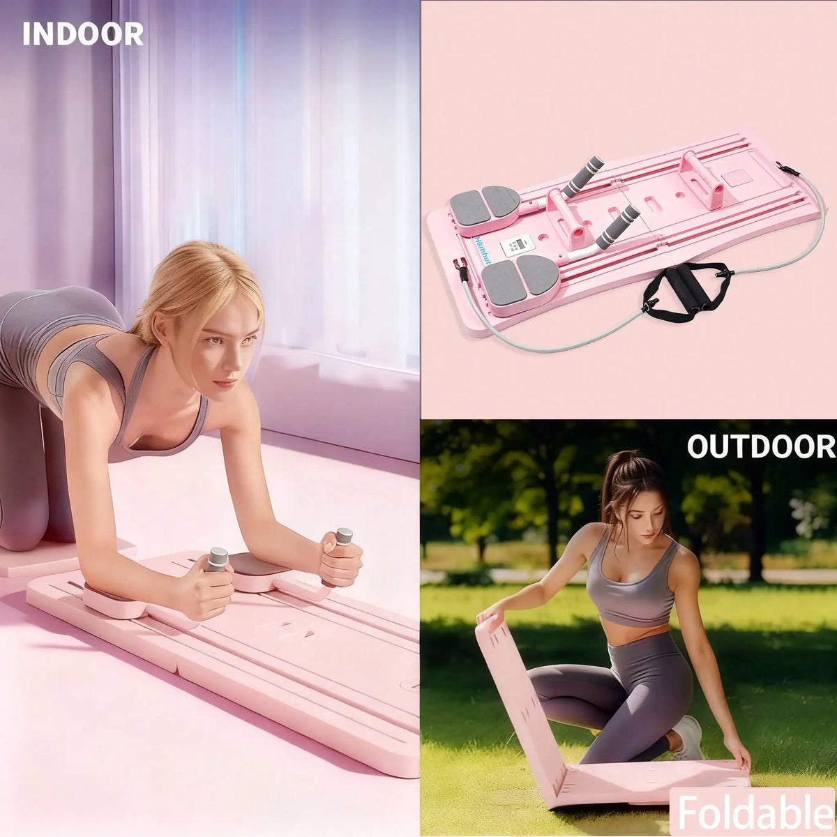 Foldable Pilates Sliding Board For Core And Leg Training