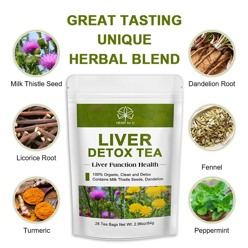 Imatchme Liver Cleanse Detox Herbal Tea With Milk Thistle