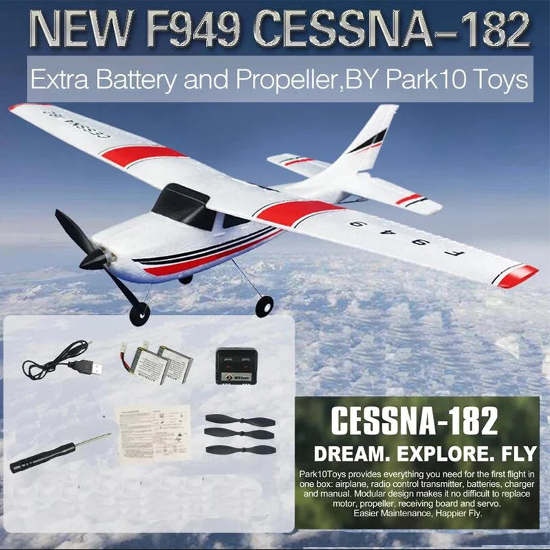 Wltoys F949 3Ch Rc Fixed Wing Airplane With Gyro Stabilizer