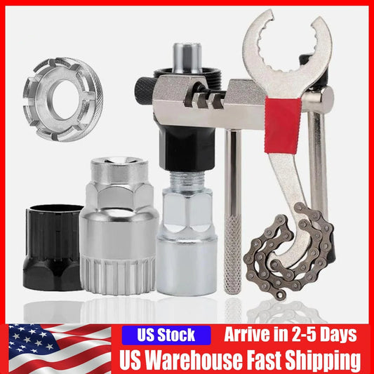 Complete Bicycle Tool Kit for Chain Breaker and Crank Removal