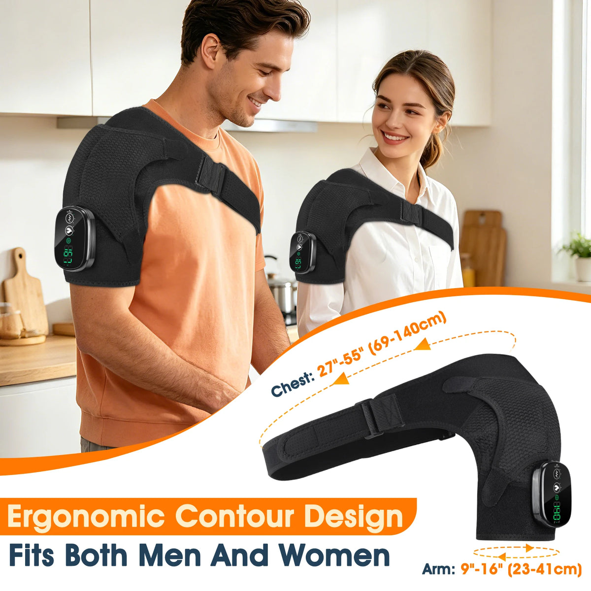 Hailicare Heated Electric Shoulder Vibration Massage Belt