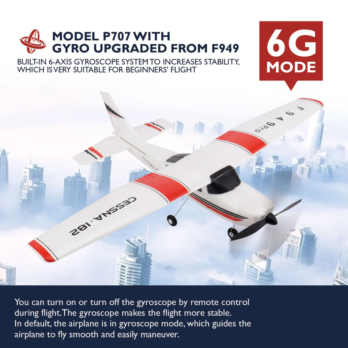 Wltoys F949 3Ch Rc Fixed Wing Airplane With Gyro Stabilizer